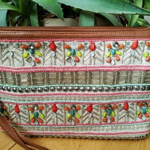 Aldo Brand Boho Jeweled Clutch Wristlet
